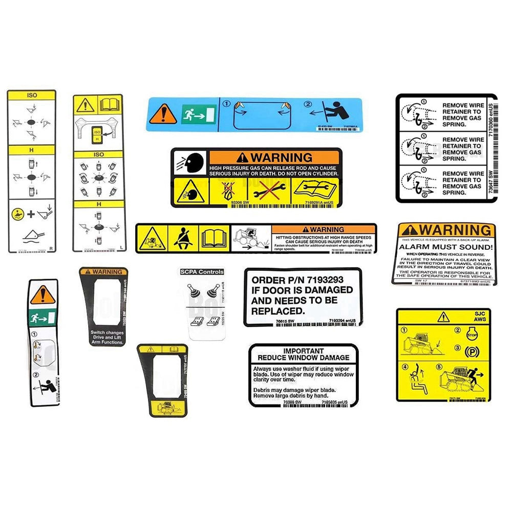 Part No. 7249559 S450 Model Internal and External Decal Kit for Skid Steer Loaders
