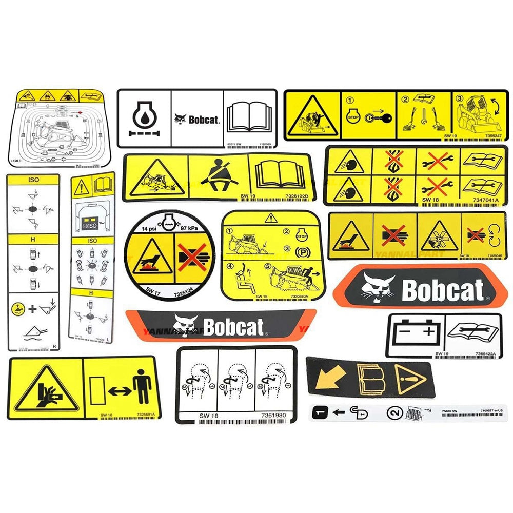 Part No. 7414469 S76 Model Internal and External Decal Kit for Skid Steer Loaders