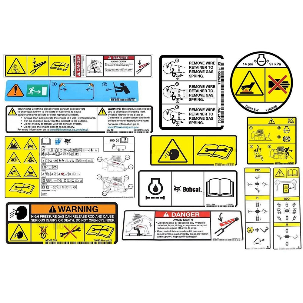 Part No. 7464026 T595 Model Internal and External Decal Kit for Loaders