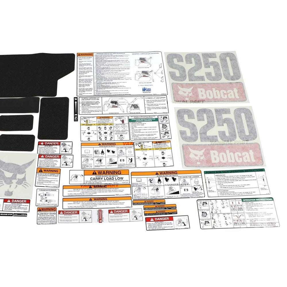 Part No. 6904765 S250 Internal and External Decal Kit for Skid Steer Loaders