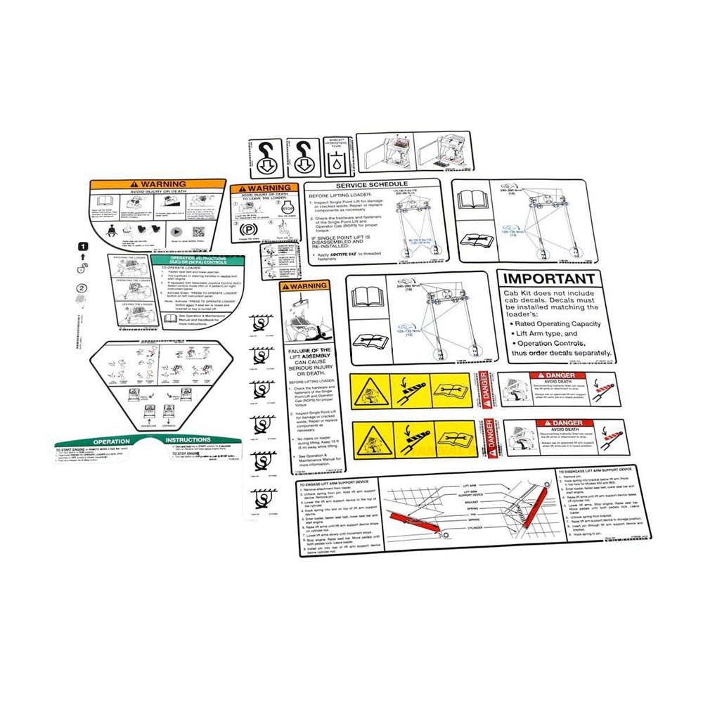 Part No. 7302894 S550 Internal and External Decal Kit for Skid Steer Loaders
