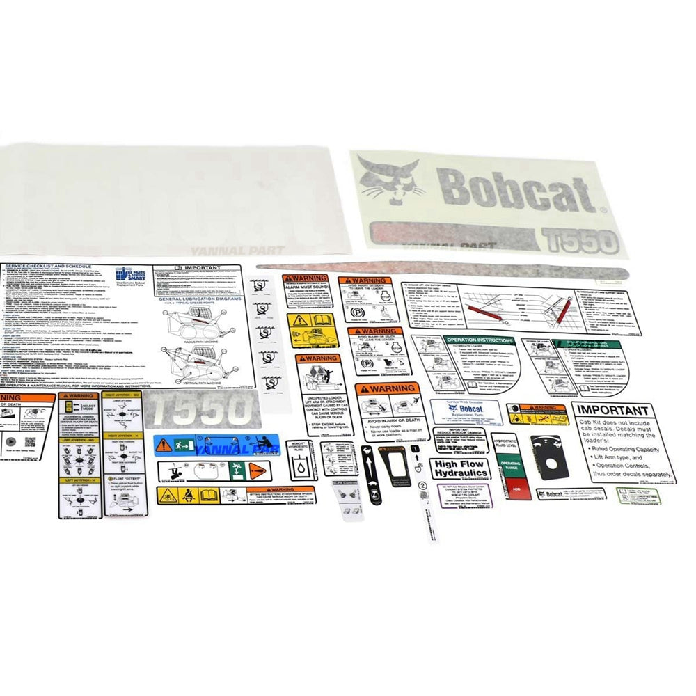 Part No. 7302895 T550 Internal and External Decal Kit for Track Loaders