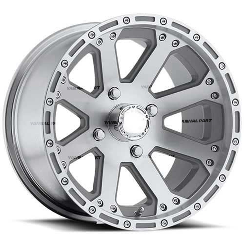 Part No. 7248683 8 Spoke Chrome Front Wheel Rim for Utility Vehicles, 7248683