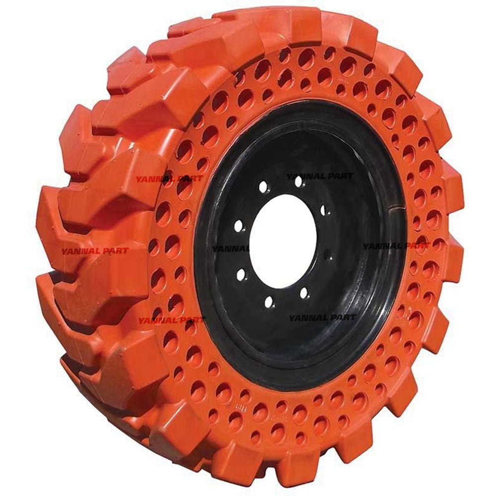 Part No. 7277217 Non Marking Orange Dirt Terrain Solid Tire, Right Fit For Bobcat