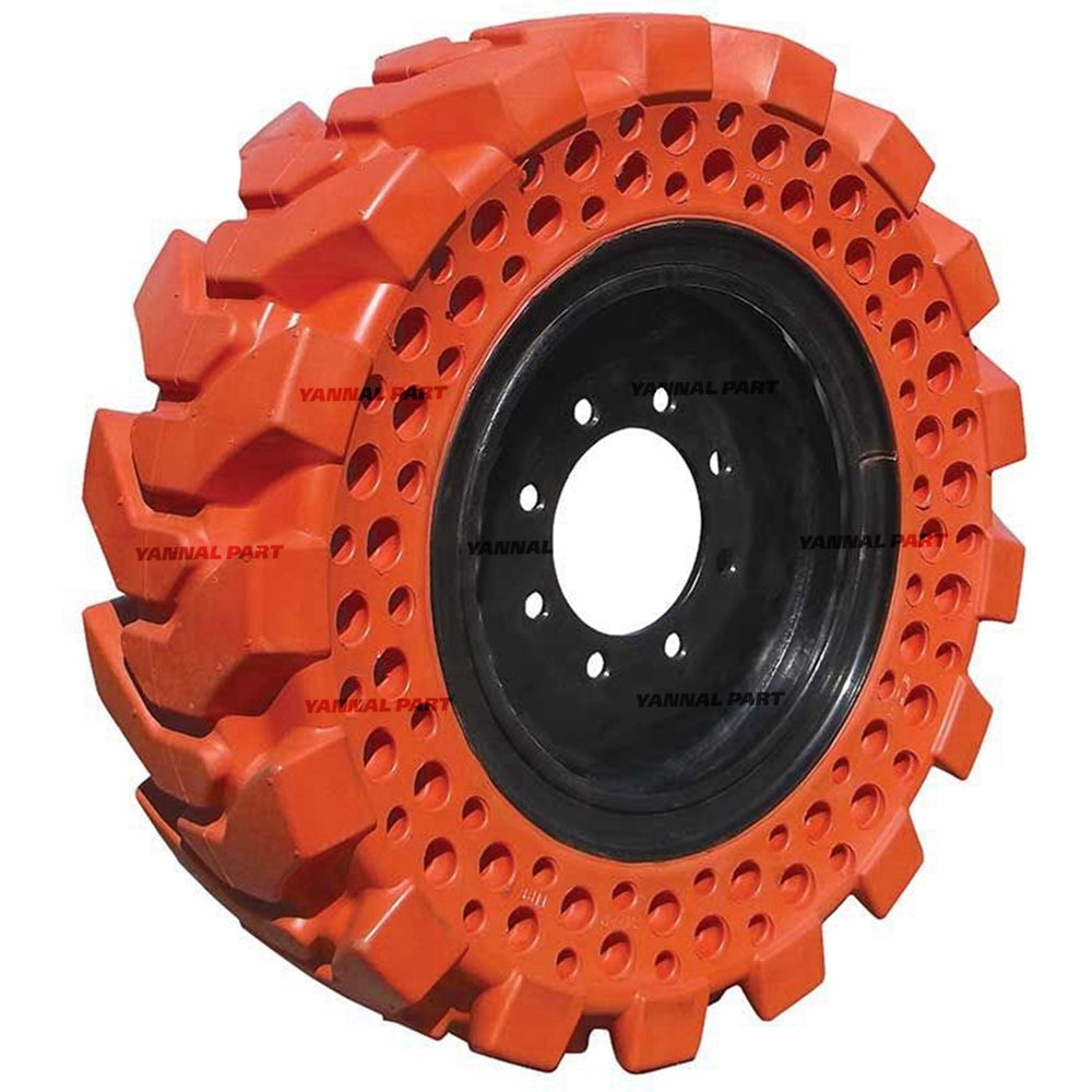 Part No. 7022986 Right Non-Marking Orange Skid Steer Solid Tires, 12 x 16.5 Fit For Bobcat