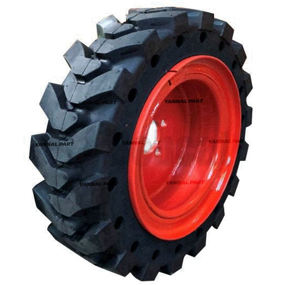 Part No. 7365906 Right Solid Tire for S70, Orange Rim