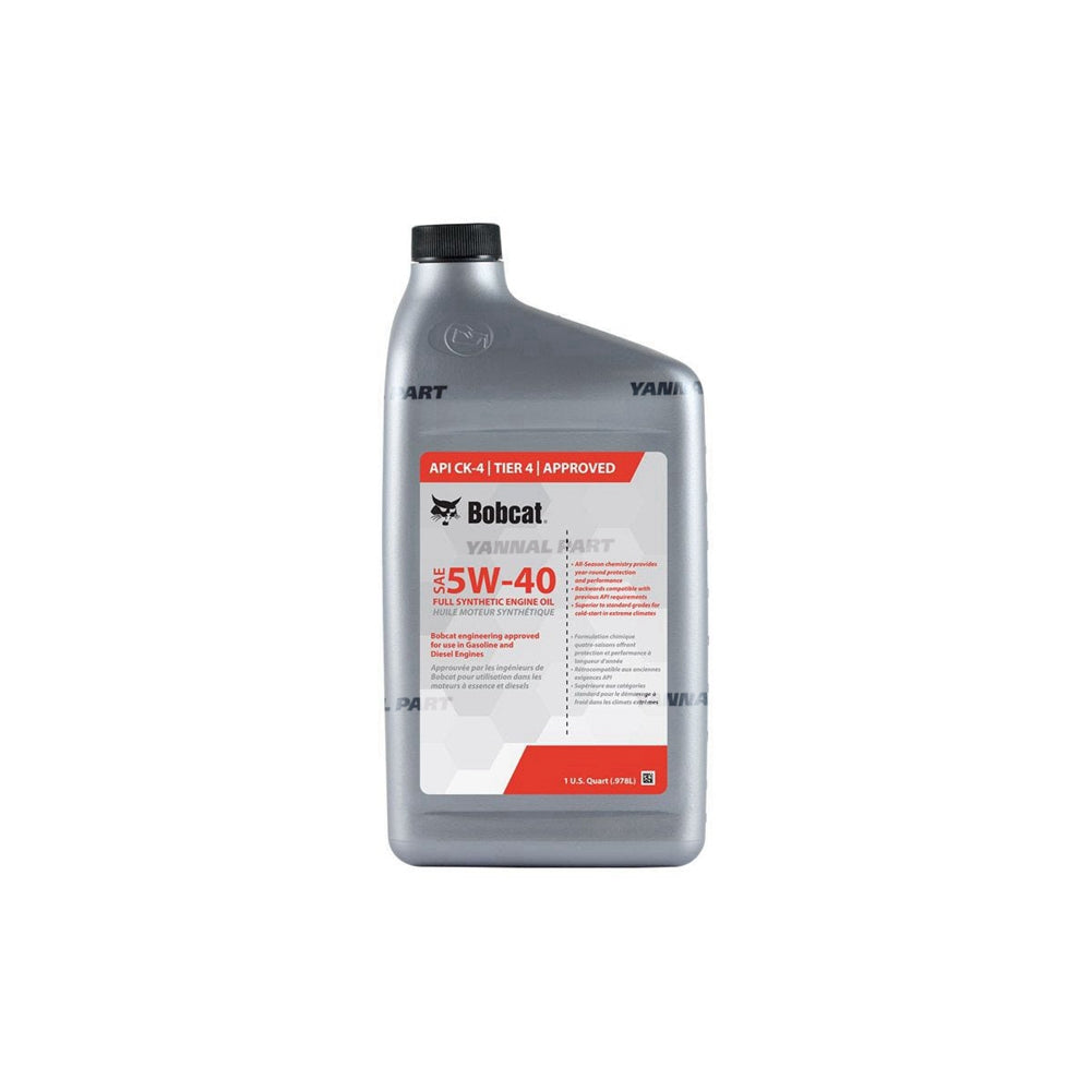 Part No. 7403513 Engine Oil, SYNTHETIC, 5W40, 1 Quart Fit For Bobcat