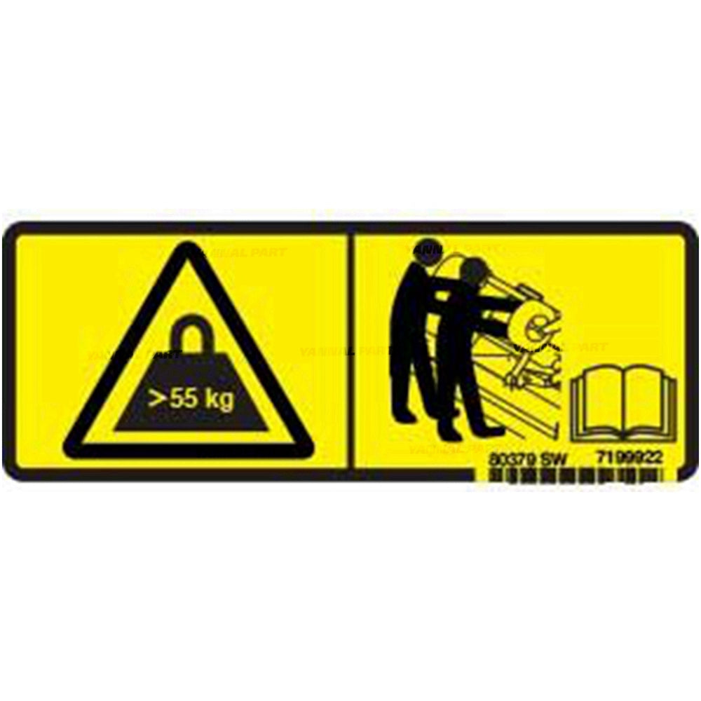 Part No. 7199922 No-Text Warning Decal for Soil Conditioner