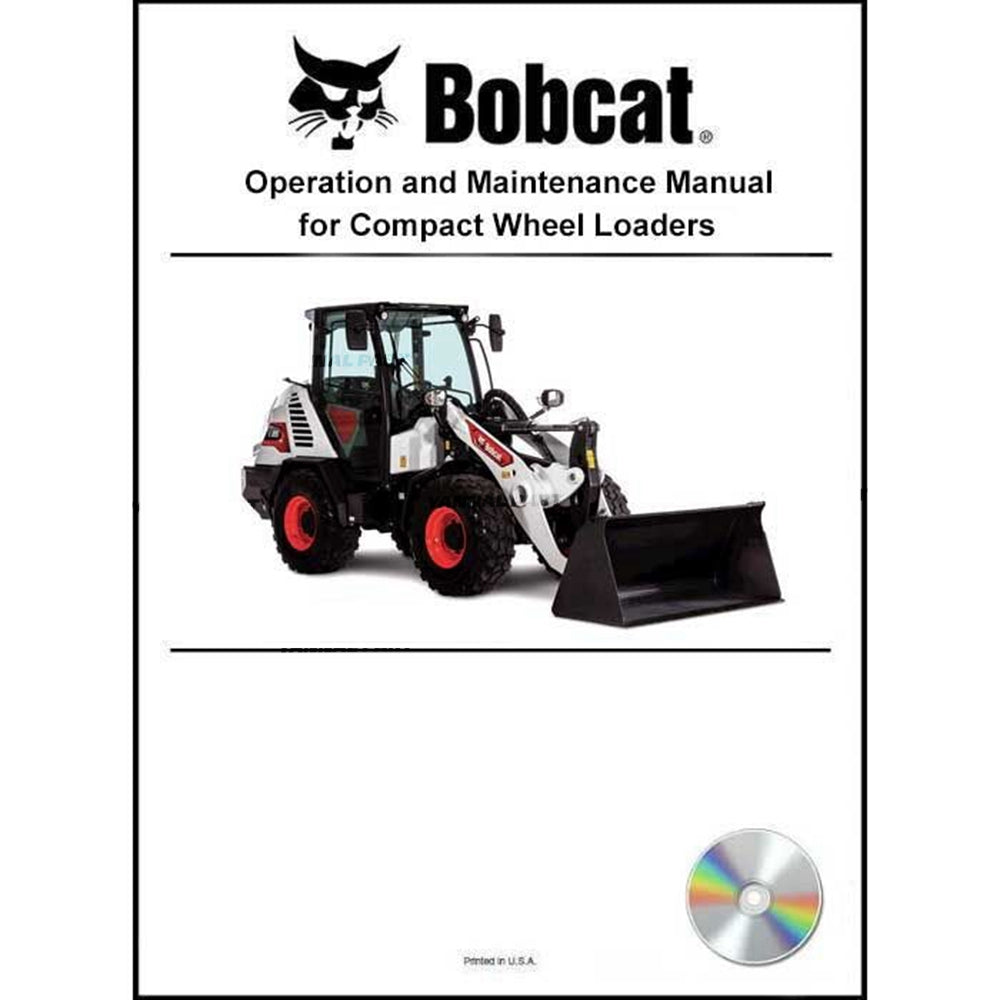 Part No. 22915433CD WL350 A Wheel Loader Operation and Maintenance Manual on CD Fit For Bobcat