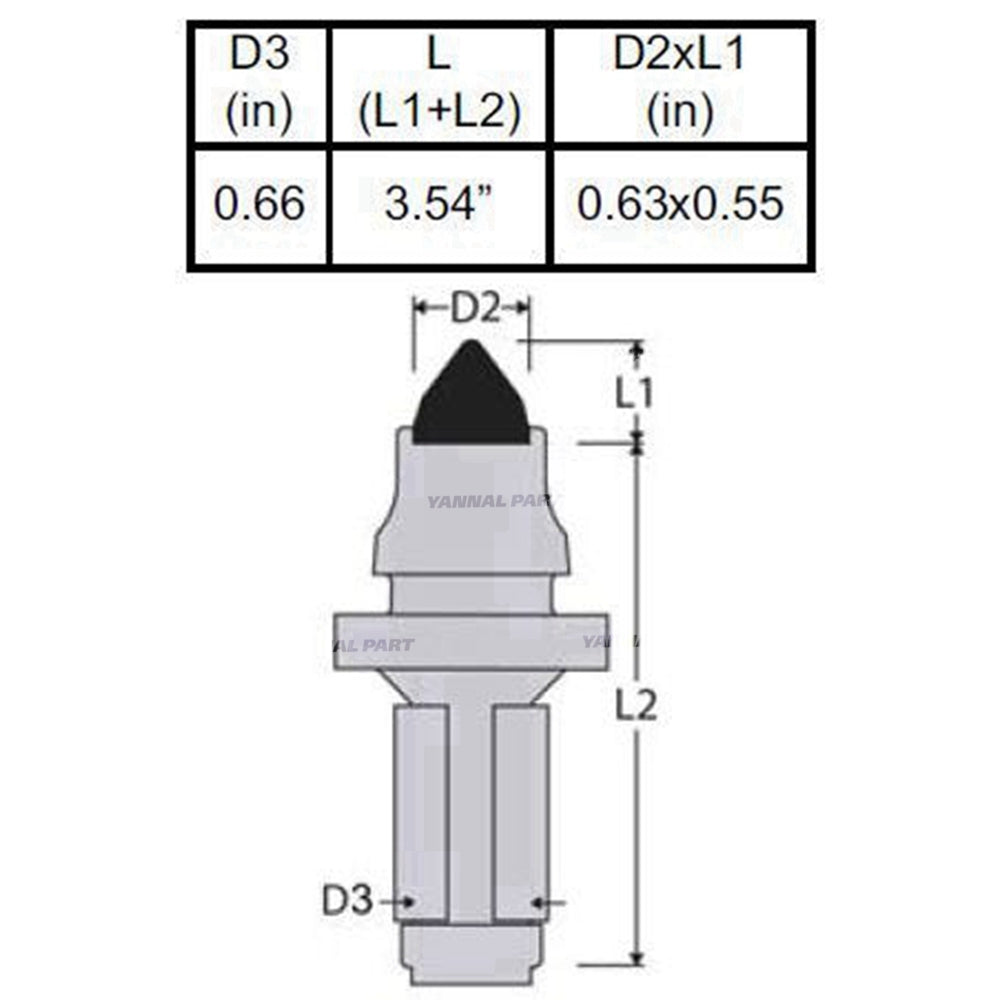 Part No. 6650137SD Blunt Point Asphalt Carbide Teeth Fit For Bobcat