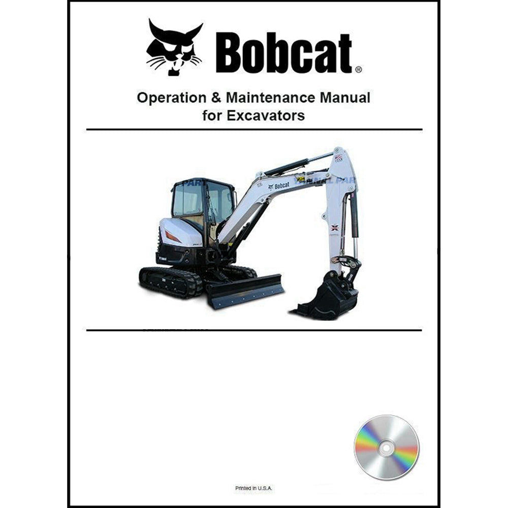 Part No. 6990715ENUSCD E42 Excavator Operation and Maintenance Manual on CD Fit For Bobcat