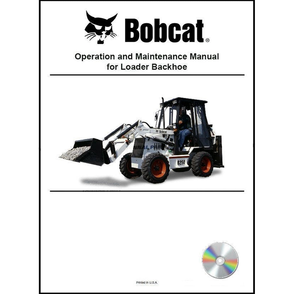 Part No. 6990894-CD Backhoe Operation and Maintenance Manual on CD Fit For Bobcat