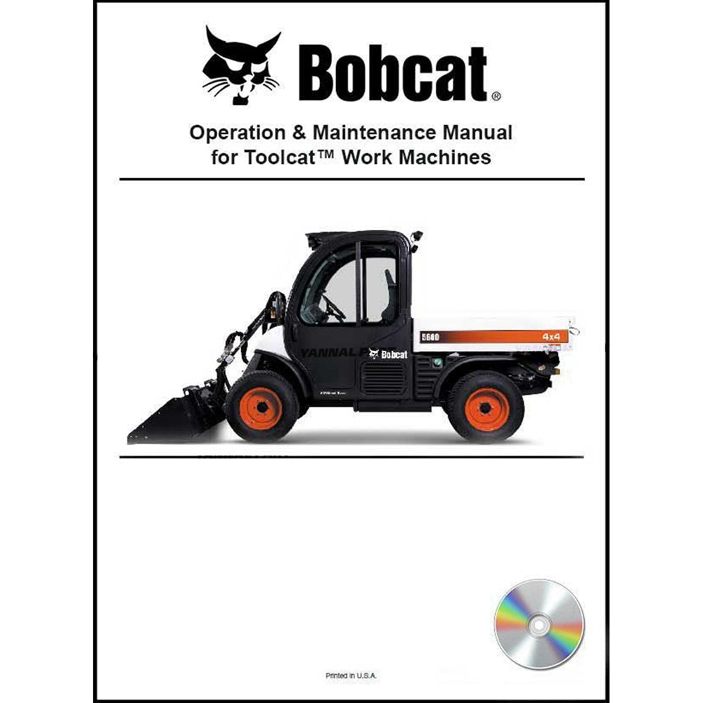 Part No. 6990863ENUSCD 5610 Toolcat Operation and Maintenance Manual on CD Fit For Bobcat