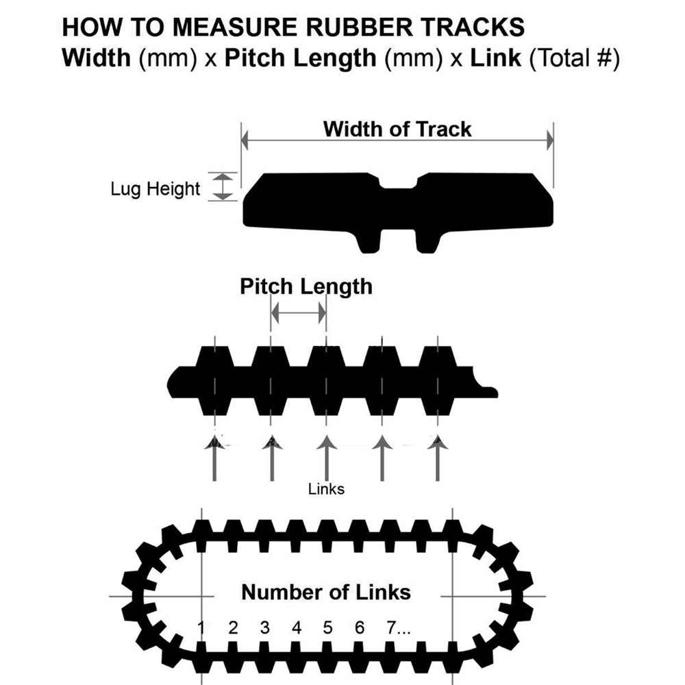 Part No. 7329952EF EarthForce Hex Pattern Rubber Track (320X86X50)