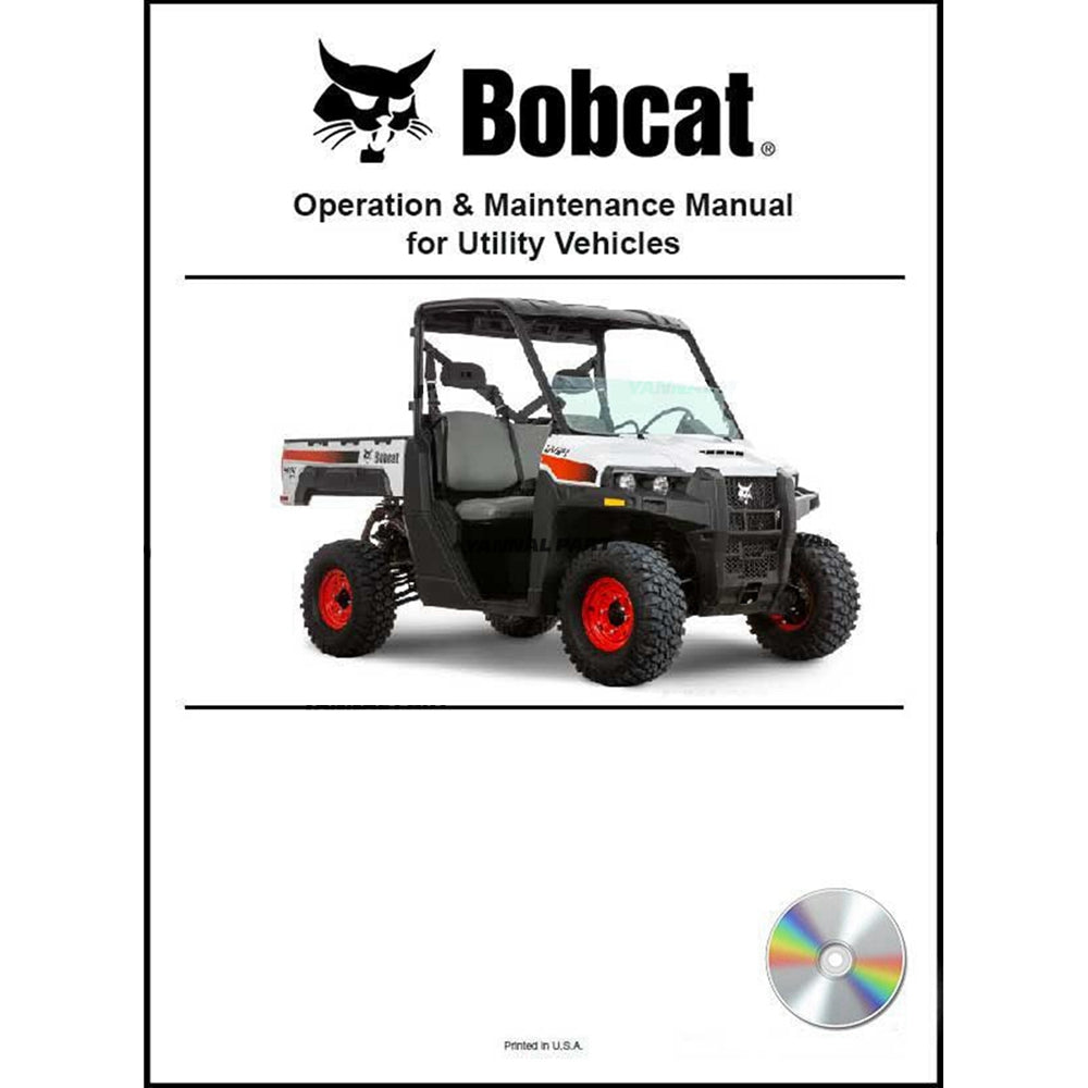 Part No. 7297099ENUSCD 3400 Utility Vehicle Operation and Maintenance Manual on CD Fit For Bobcat