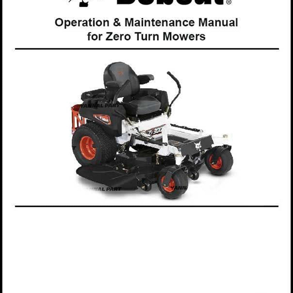 Part No. 4178914ENUS ZT2000 Mower Operation and Maintenance Manual Fit For Bobcat