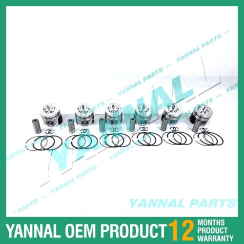 6x For Volvo Piston With Rings Set D6E Engine Spare Parts