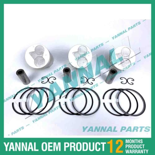 4 PCS Piston With Piston Ring 0.5mm For Shibaura N844 115017491 Engine