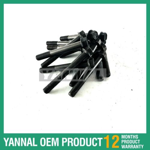 14 PCS Head Bolt Set For Yanmar 3TNV88 Diesel Engine