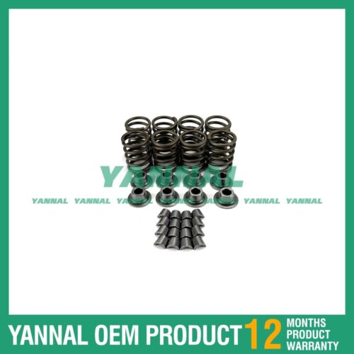 For Yanmar 4TN82/4TNE82 Valve Spring Kit Seat With Cotter ( Fit one Engine )