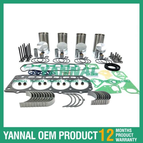 Overhaul Rebuild Kit For Yanmar 4D84-1 Piston Ring Full Head Gasket Set Bearing