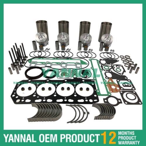 Overhaul Rebuild Kit With Gasket Set Bearing For Yanmar 4TNE88