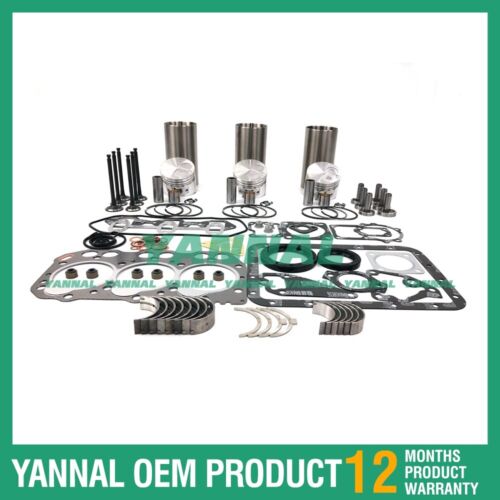 Kit de reconstrucci¨®n de anillo de pist¨®n, juego de juntas de cabeza completa, rodamiento para Yanmar 3TNE72