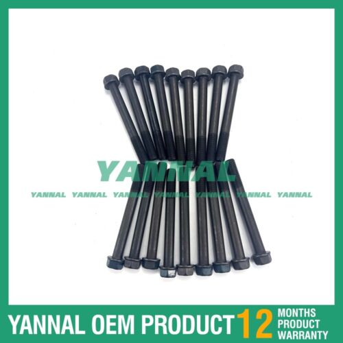 18 PCS Head Bolt Set 1C010-03450 For Volvo D3.8 Diesel Engine