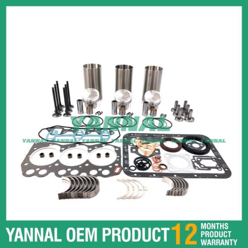 Nuevo kit de reparaci¨®n Yanmar 3TNE66 con juego de juntas, kit de tren de v¨¢lvulas y juego de rodamientos