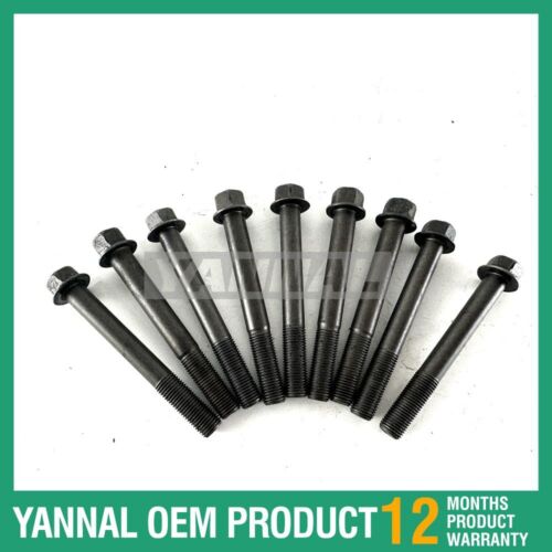 9 PCS Cylinder Head Bolt For Kubota W1605 Diesel Engine