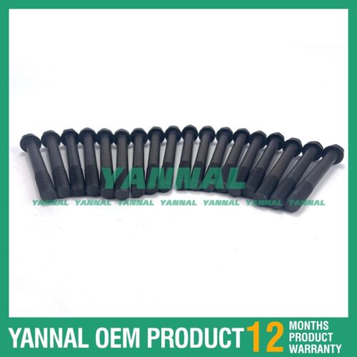 18 PCS Head Bolt Set 1C010-03450 For Volvo D3.8 Diesel Engine