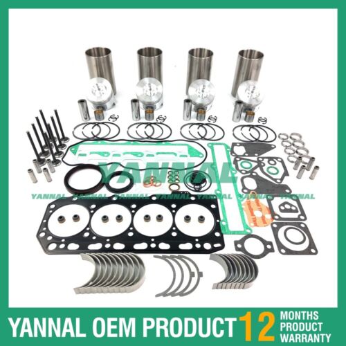 Overhaul Rebuild Kit With Gasket Set Bearing For Yanmar 4TNE88