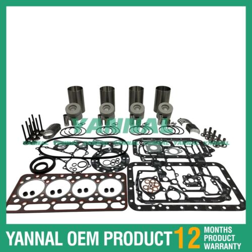 V1902 para Kubota Kit de reconstrucci¨®n de reacondicionamiento anillo de pist¨®n juego de juntas de cabeza completa rodamiento