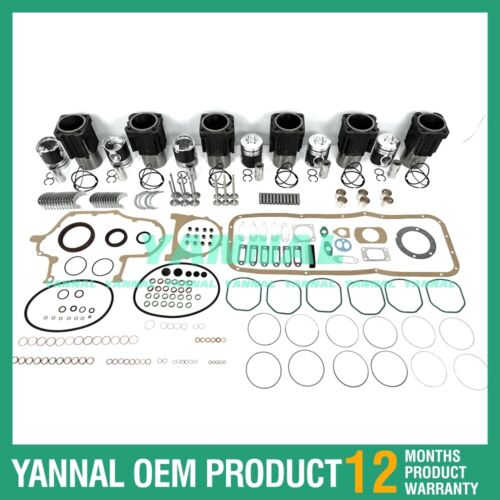 6x Overhaul Kit With Pistons Set Gasket Bearings Valve Kit For Deutz BF6L913