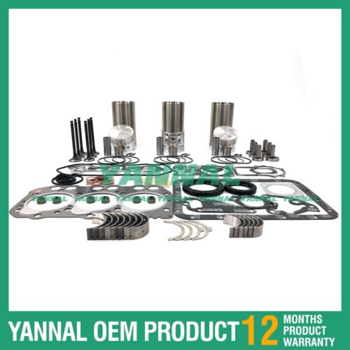 Overhaul Rebuild Kit Piston Ring Full Head Gasket Set Bearing For Yanmar 3TNE72