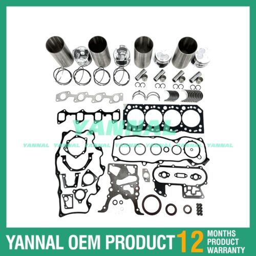 Kit de reconstrucci¨®n de motor 4x con juego de cojinetes de junta completa para Toyota 5L