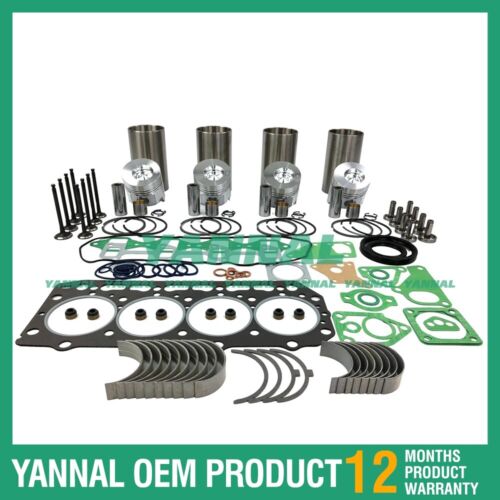 Overhaul Rebuild Kit Piston Ring Full Head Gasket Set Bearing For Yanmar 4D84-2