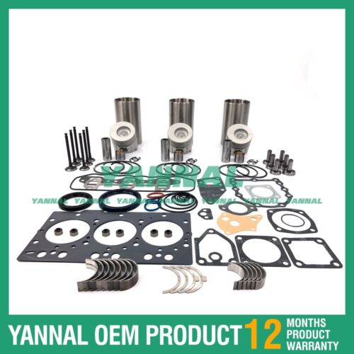 Overhaul Rebuild Kit For Yanmar 3TNE78 Piston Ring Full Head Gasket Set Bearing