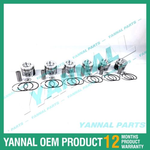 6x For Volvo Piston With Rings Set D6E Engine Spare Parts