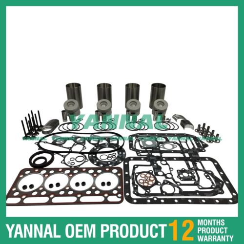 V1902 para Kubota Kit de reconstrucci¨®n de reacondicionamiento anillo de pist¨®n juego de juntas de cabeza completa rodamiento