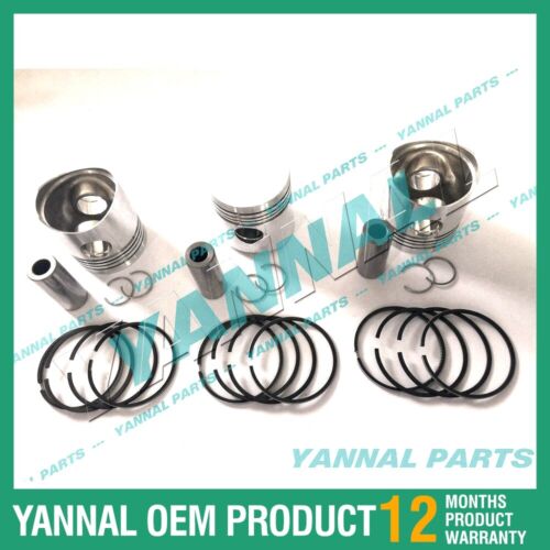 3x For Yanmar Piston With Rings Set 3T84 Engine Spare Parts