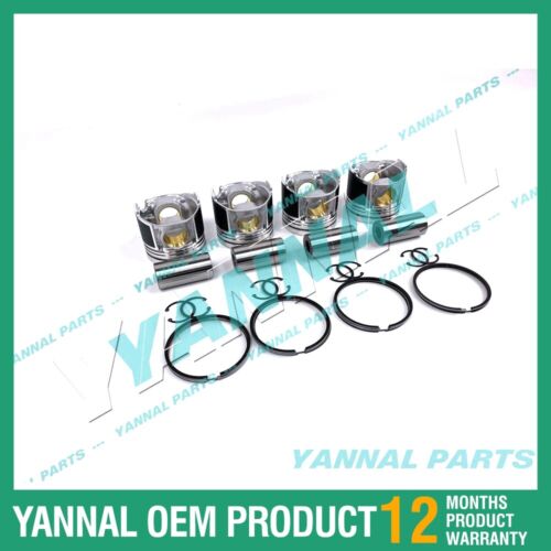 Pist¨®n de 4 piezas con anillo de pist¨®n de 0,5 mm para motor Yanmar 4TNV98