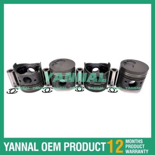 Pist¨®n 4X 4TNE98 de 0,5 mm para piezas de excavadora Yanmar