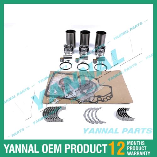 3D75 Overhaul Rebuild Kit With Full Gasket Bearing Set For Yanmar Engine