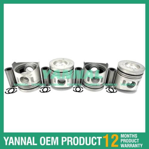 4X 4D32 Piston STD ME013313 For Mitsubishi Excavator Parts