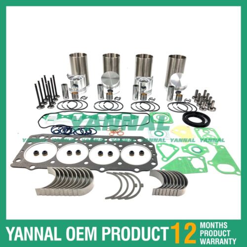 Kit de reconstrucci¨®n de revisi¨®n para rodamiento de juego de juntas de cabeza completa de anillo de pist¨®n Yanmar 4D84-1