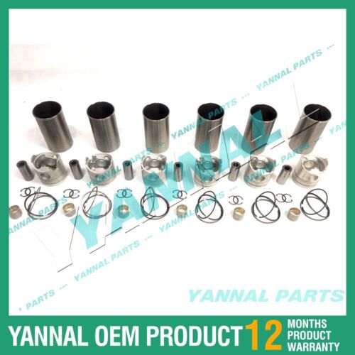 6x For Hino Overhaul Rebuild Kit H07CT Engine Spare Parts