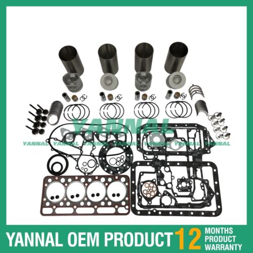 V1902 para Kubota Kit de reconstrucci¨®n de reacondicionamiento anillo de pist¨®n juego de juntas de cabeza completa rodamiento