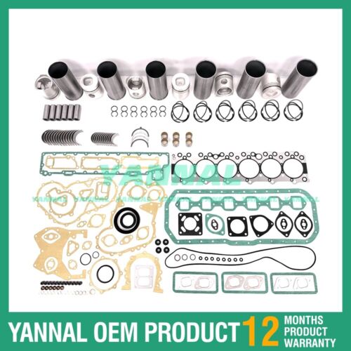 6x Engine Overhaul Rebuild Kit With Full Gasket Bearing Set For Isuzu 6BB1