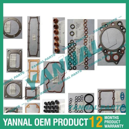 For Komatsu Full Gasket Kit CR 6D140 CR Electronic fuel injection Engine parts